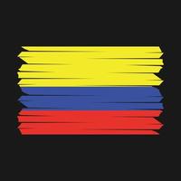 Colombia Flag Brush vector