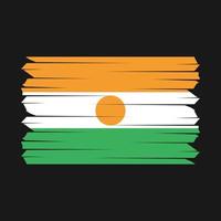 cepillo de bandera de niger vector