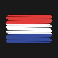 Netherlands Flag Brush vector