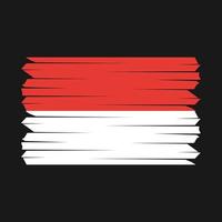 Indonesia Flag Brush vector