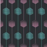 seamless abstract pattern with stylized honeycombs on a dark background vector