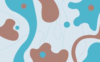 Trendy abstract background. Composition of amorphous forms and lines. vector