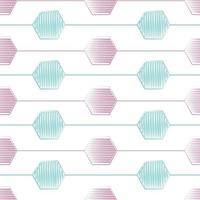 seamless abstract pattern with stylized honeycombs on a white background vector