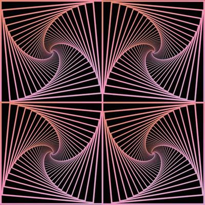 Modern kaleidoscope rotating background pattern
