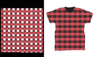 Red Buffalo Plaid design vector