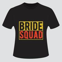 Bridal Party T-Shirt Design Bundle vector