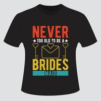 Bridal Party T-Shirt Design Bundle vector