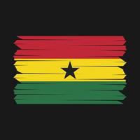 Ghana Flag Brush vector