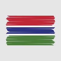 pincel de bandera de gambia vector