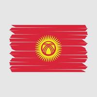 Kyrgyzstan Flag Brush vector