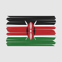 Kenya Flag Brush vector