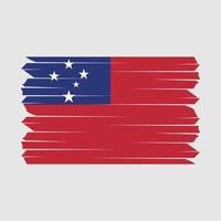 cepillo de la bandera de samoa vector