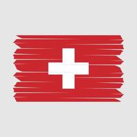 Switzerland Flag Brush vector