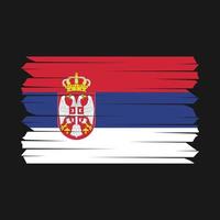 pincel de bandera de serbia vector