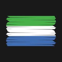 Sierra Leone Flag Brush vector