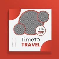 Creative Travel agency advertisement social media banner design template vector