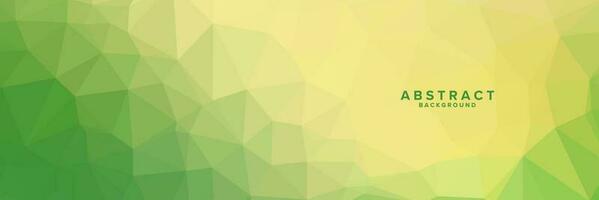 abstract green yellow colorful background with triangles shape vector