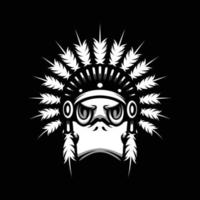 Duck Apache Mascot Design Vector