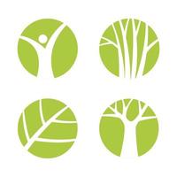 árbol planta naturaleza icono logo aislado en blanco antecedentes. vector ilustración