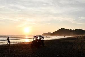 Sunset over the sea photo