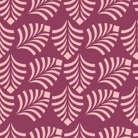 Seamless abstract pattern with geometric leaves vector
