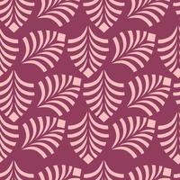 Seamless abstract pattern with geometric leaves vector