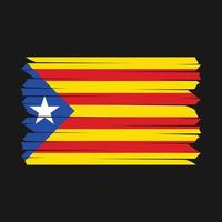 Catalonia Flag Brush vector