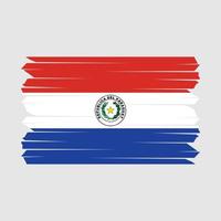 cepillo de bandera de paraguay vector