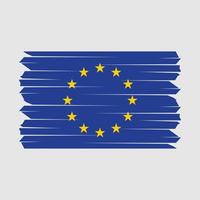 European Flag Brush vector