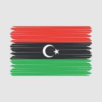 pincel de bandera de libia vector