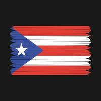 cepillo de bandera de puerto rico vector