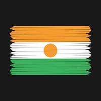 cepillo de bandera de niger vector