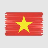 cepillo de bandera de vietnam vector