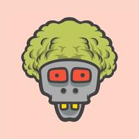 Zombie grandmother mascot vector