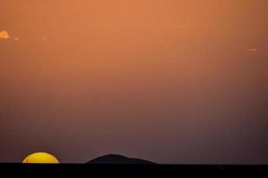 Sunset over the sea photo