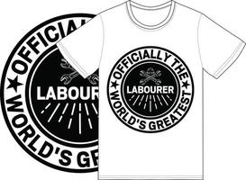 labor camiseta diseño, labor vector gráfico, tipografía diseño