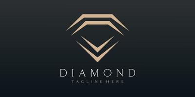 Luxury Diamond jewelry Logo Vector Design.