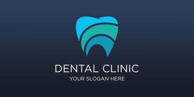 dental clinic tooth logo design vector illustration.