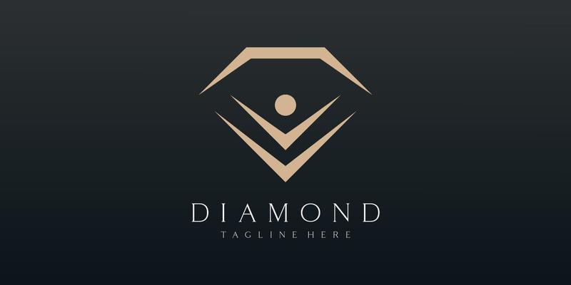 Luxury Diamond jewelry with people Logo Vector Design.