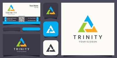 Trinity Icon Vector Logo Template Illustration Design.