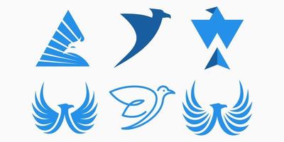 eagle logo icon set. bird vector illustration
