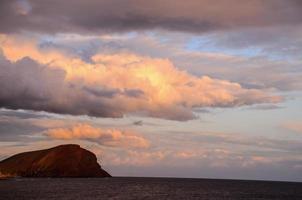 Sunset over the sea photo