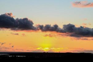 Sunset over the sea photo