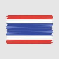 cepillo de bandera de tailandia vector