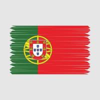 pincel de bandera de portugal vector