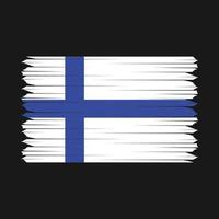 Finland Flag Brush vector