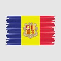 Andorra Flag Brush vector