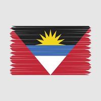 Antigua Flag Brush vector