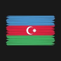 cepillo de bandera de azerbaiyán vector