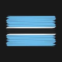 Botswana Flag Brush vector